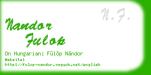 nandor fulop business card