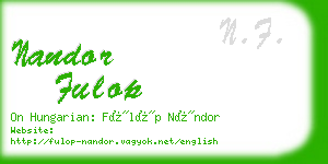 nandor fulop business card